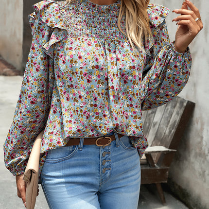 Floral Shirt Femininity Commuter Long Sleeve blouse