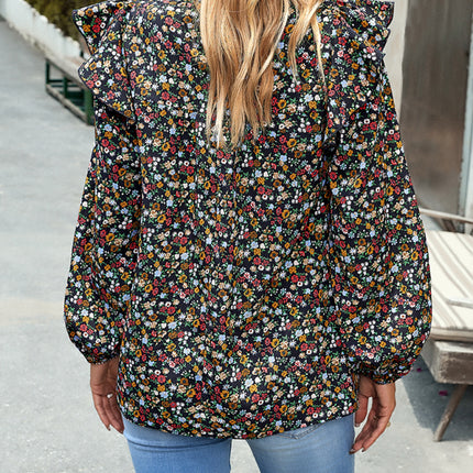 Floral Shirt Femininity Commuter Long Sleeve blouse