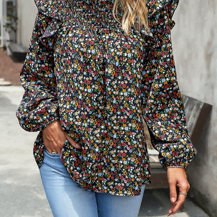 Floral Shirt Femininity Commuter Long Sleeve blouse