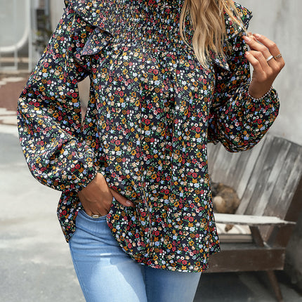 Floral Shirt Femininity Commuter Long Sleeve blouse