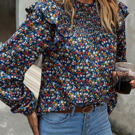 Floral Shirt Femininity Commuter Long Sleeve blouse