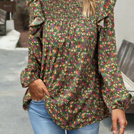 Floral Shirt Femininity Commuter Long Sleeve blouse