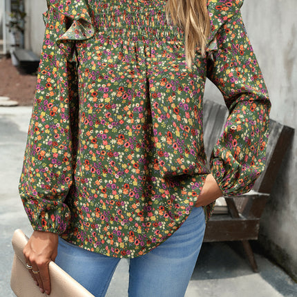Floral Shirt Femininity Commuter Long Sleeve blouse