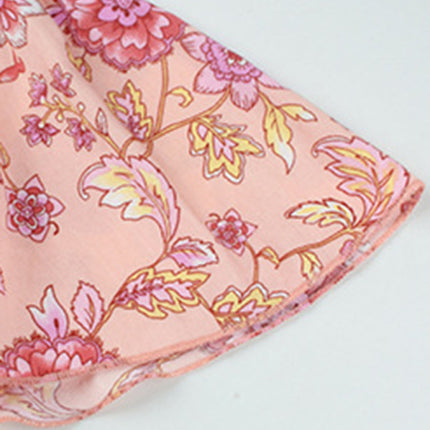 Bohemian Print Casual Resort Style Short Sleeve Ladies Top