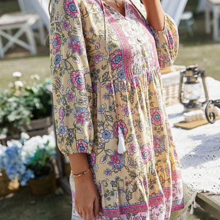 holiday wind dress short skirt positioning flower women's clothing