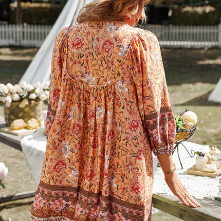 Bohemian Orientation Print Resort Style Ladies Dress