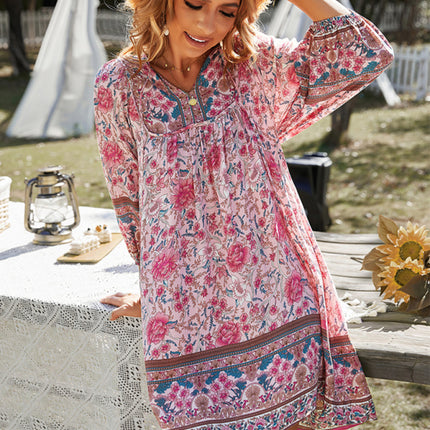 Bohemian Orientation Print Resort Style Ladies Dress