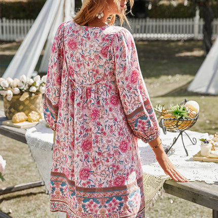 Bohemian Orientation Print Resort Style Ladies Dress