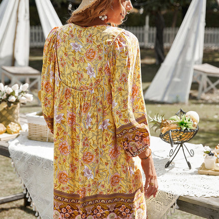 Bohemian Orientation Print Resort Style Ladies Dress