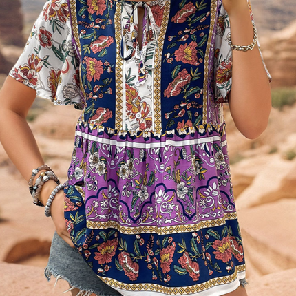 Bohemian printed ethnic style women's temperament shirt women BLOUSE