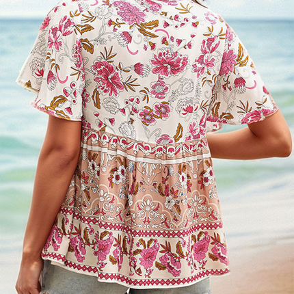 Bohemian printed ethnic style women's temperament shirt women BLOUSE