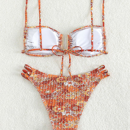 Fashion Printed Swimsuit Sexy Triangle Two-piece Swimsuit Bikini