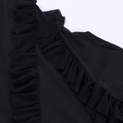 New Spice Girl Slim Height Slit Ribbon Sexy Sling Dress