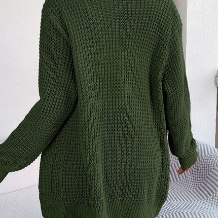 Casual Pocket Long Sleeve Knitted Cardigan Jacket