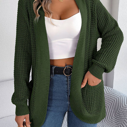 Casual Pocket Long Sleeve Knitted Cardigan Jacket
