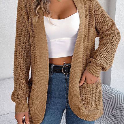 Casual Pocket Long Sleeve Knitted Cardigan Jacket