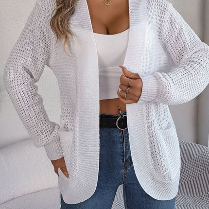 Casual Pocket Long Sleeve Knitted Cardigan Jacket