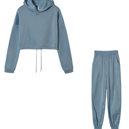 women's fashion long-sleeved sweater pants casual two-piece set