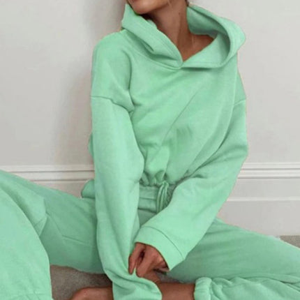 women's fashion long-sleeved sweater pants casual two-piece set