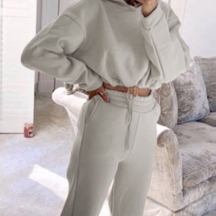 women's fashion long-sleeved sweater pants casual two-piece set