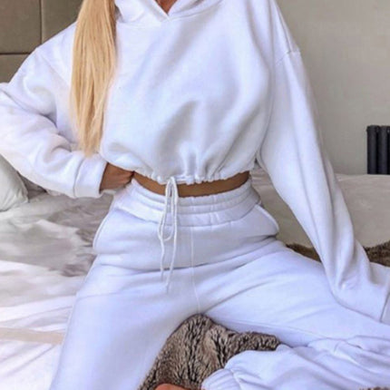 women's fashion long-sleeved sweater pants casual two-piece set