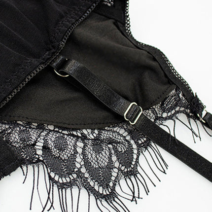 New sexy lingerie garter belt three-piece uniform set