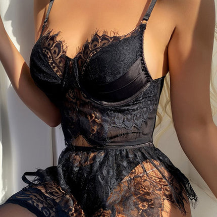 New sexy lingerie garter belt three-piece uniform set