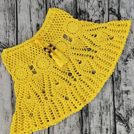 Handmade Crochet Beach Skirt Bikini Cover Up  two piece set