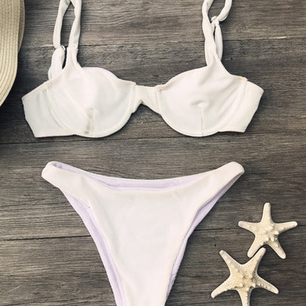 Women's one-piece swimsuit women's solid color sexy bikini