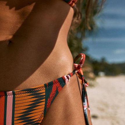 Feminine Western Print Two Piece Bikini Set