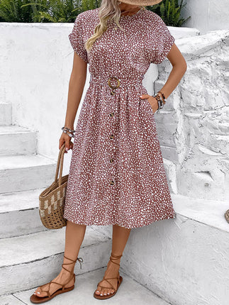 New fashionable women's temperament printed dress