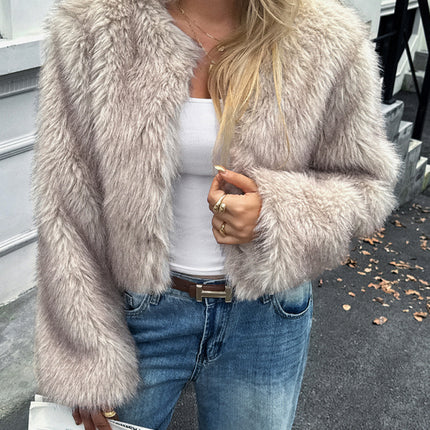 Casual solid color sweater coat