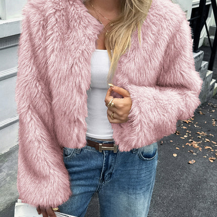 Casual solid color sweater coat