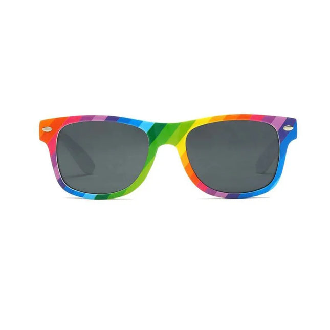 Retro Rainbow Pc Square Full Frame Womens Sunglasses Style B