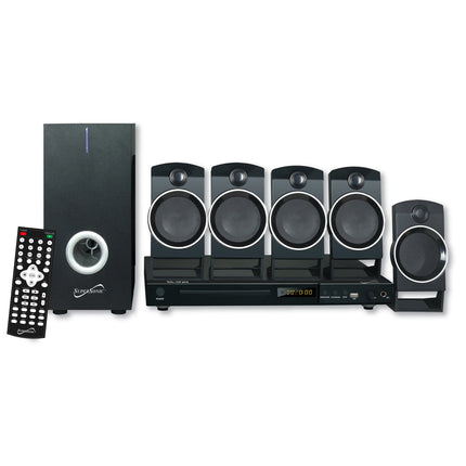 Supersonic 5.1 Channel DVD Home Theater System with USB Input and Karaoke Function