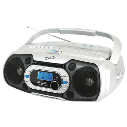Supersonic Bluetooth Portable Audio System in Silver