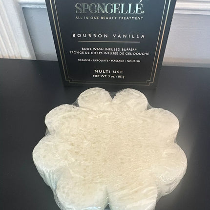 Spongelle Bourbon Vanilla Body Wash Infused Buffer Boxed Sponge