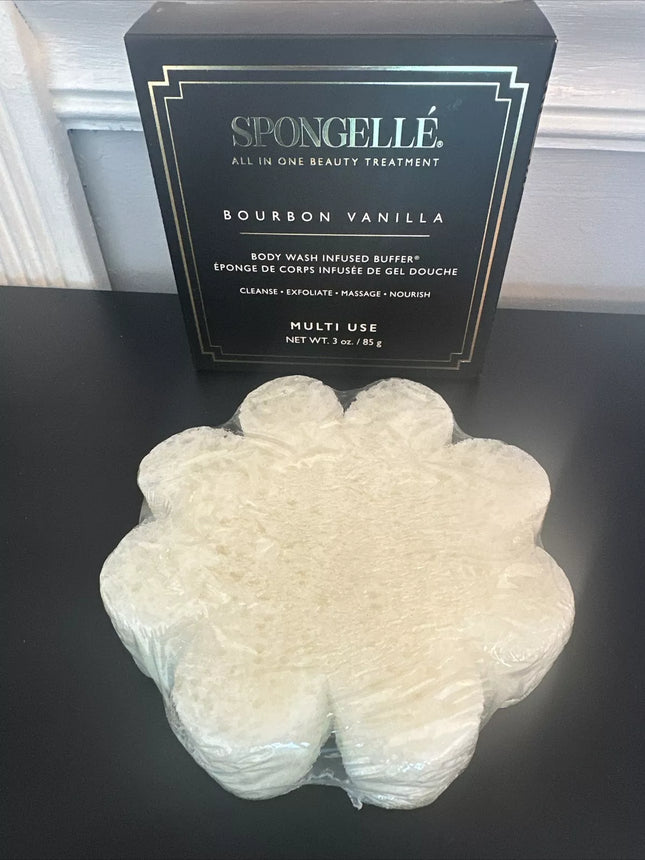 Spongelle Bourbon Vanilla Body Wash Infused Buffer Boxed Sponge