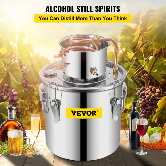 VEVOR Alcohol Still 8Gal 30L Stainless Steel