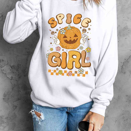 Round Neck Long Sleeve SPICE GIRL Graphic Sweatshirt - Vickie Lynn's