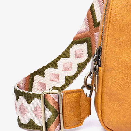 Random Pattern Adjustable Strap PU Leather Sling Bag - Vickie Lynn's
