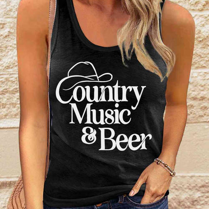 COUNTRY MUSIC & BEER Graphic Tank