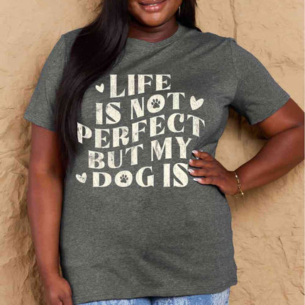 Simply Love Full Size Dog Slogan Graphic Cotton T-Shirt