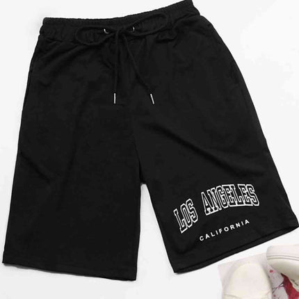 LOS ANGELES CALIFORNIA Graphic Drawstring Shorts