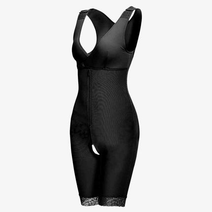Full Size Lace Trim Shapewear with Zipper