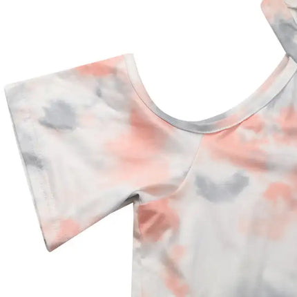 Women's Crew Neck Athleisure Pair Short Sleeve Suit