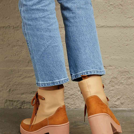 East Lion Corp Lace Up Lug Booties