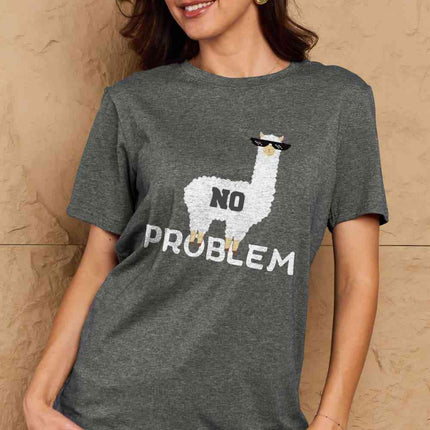 Simply Love Full Size NO PROBLEM Graphic Cotton Tee