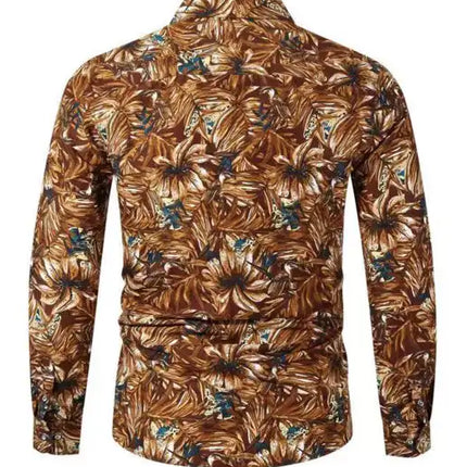 Men's Hawaiian Shirt Short Sleeves Printed Button Down Summer Beach Dress Shirts