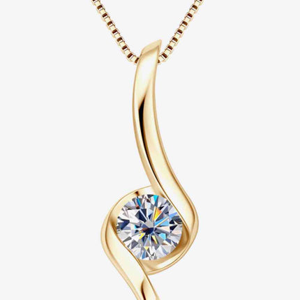 1 Carat Moissanite 925 Sterling Silver Necklace - Vickie Lynn's